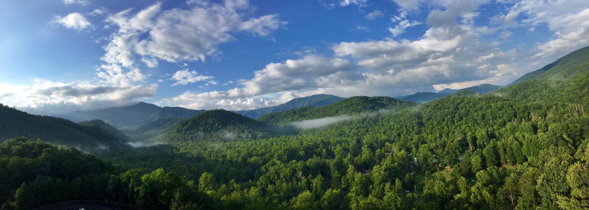 Panoramic view of the Great Smoky Mountains